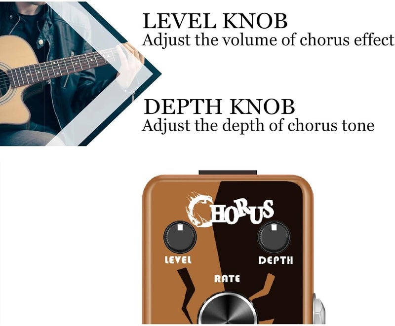 SOOMME Analog Chorus Guitar Effect Pedal for Electric Guitar with High Warm And Clear Sound Mini Size True Bypass - Image 1